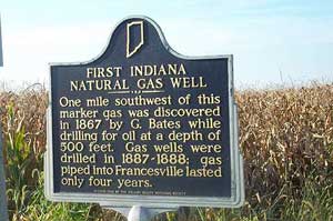 IndianaGasMarker_AOGHS Indiana natural gas historic marker first well