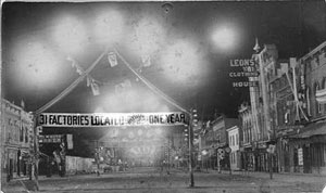 Indiana_Manufacturing_AOGHS Downtown Findlay, Ohio, during Gas Jubilee of 1888