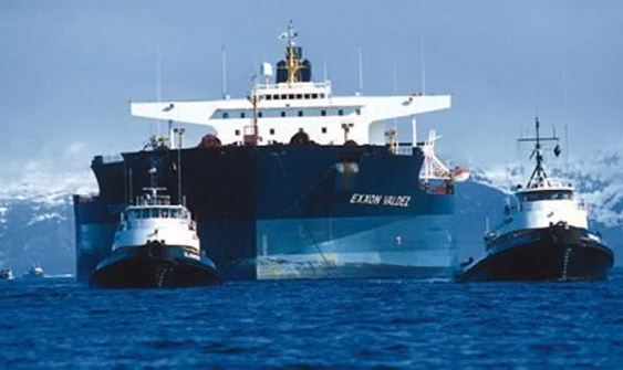 March 24-Exxon-Valdez-AOGHS Exxon Valdez oil tanker ran aground in 1989.