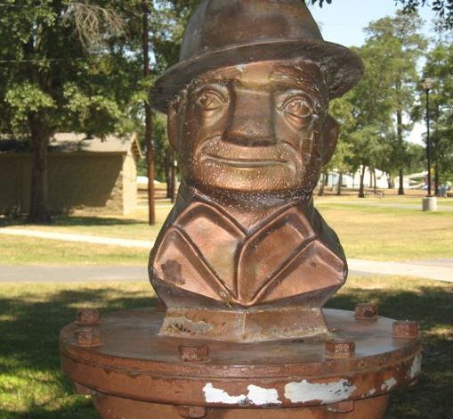 Joe-Roughneck-Conroe-TX Texas artist Torg Thompson bust of “Joe Roughneck.”