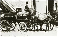 May-12-Continental-AOGHS conocophillips petroleum museum old photo of oil tank wagon