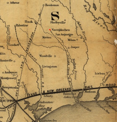 Lone-Star-Discovery-map-AOGHS First Texas oil well rare map of east Texas oil well site