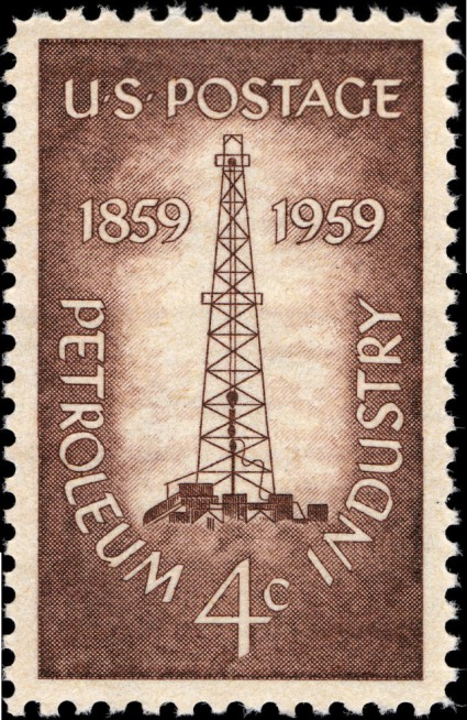 1959 U.S. Oil centennial stamp