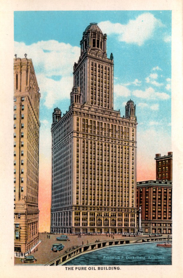 January-24-pure-oil-1926-AOGHS Pure Oil Chicago headquarters skyscraper at 35 East Wacker.
