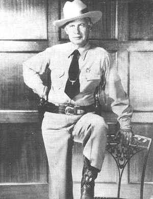 Lone-Wolf-portrait-AOGHS Manuel "Lone Wolf" Gonzaullas, Texas Ranger portrait of the lawman