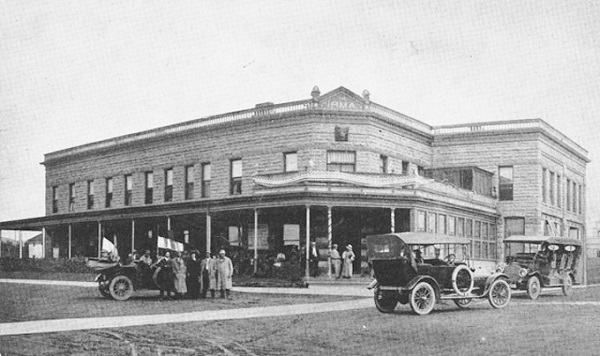 Buffalo Bill's Irma Hotel in Cody, circa 1920.