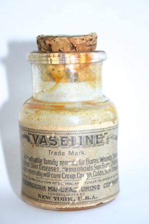 american oil history Vaseline bottle