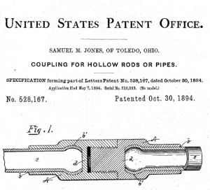 Samuel M. Jones coupling patent drawing 1894