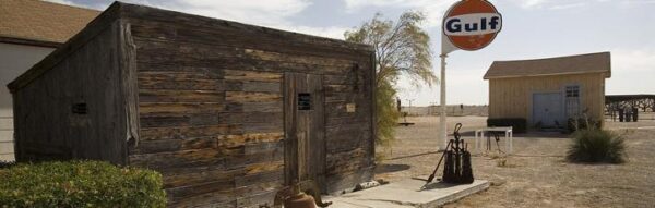 Exhibits at the Monahan, TX, million barrel museum include a Gulf station