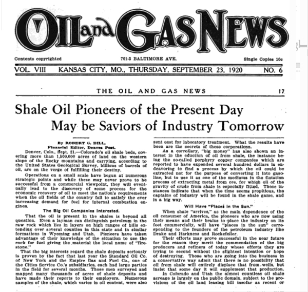Ute oil shale