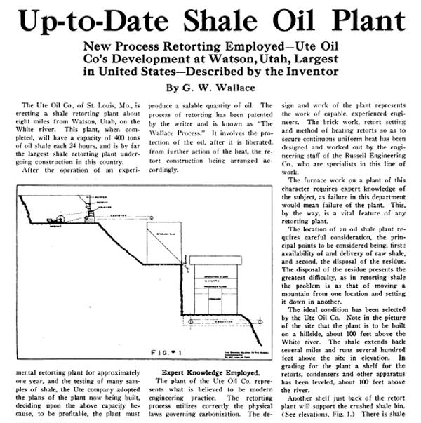 Ute oil shale