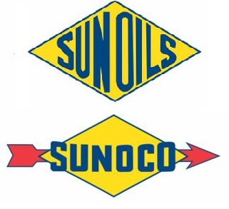 petroleum history images of Sun Oil logo evolution