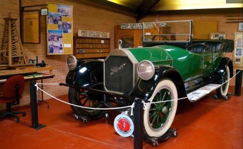 Pierce-Arrow exhibit at oil museum in Healdton