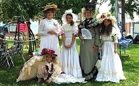residents of Paola Kansas dressed in 19th century outfits