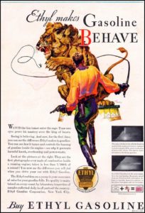 1932 magazine ad Eythl gas additive.