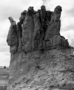 Teapot Rock in Wyoming with spout still intact.